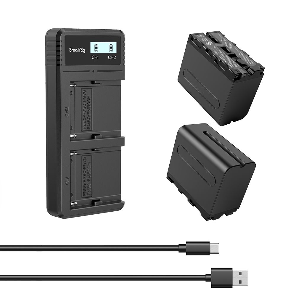 SmallRig 3823 NP-F970 Battery and Charger Kit - Black