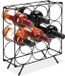Excellent Houseware Wijnflessen rek Bourgonge - 9 flessen - Metaal - Zwart