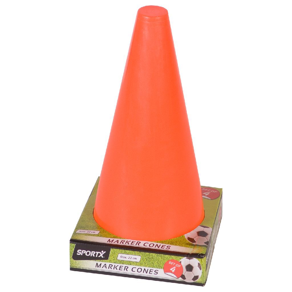 SportX Pionnen 4 St. 22cm Oranje Kunststof