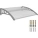 Abri de balcon en polycarbonate anti-UV pour portes et fenêtres de 100x80 cm