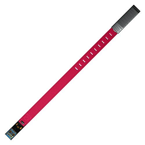 Keepo USB Armband met Satijn Plaque Plaque met een Satijn Finish en Wave Patroon 64 GB Lampone