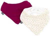 DOMIVA Verpakking met 2 bandana slabbetjes - TU - Mousseline - Grenadine stippen