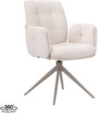 LABEL51 Unreal Stoel - Naturel - Superb - Taupe Metaal