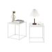 Furinno Modern Living Bijzettafel, Engineered Wood, Massief Wit/Wit, 1 Niveau, Set van 2