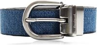 Desigual Riem Reversible Belt W85 Denim Raw Lichtblauw Zwart