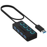 Sabrent 4-Port USB 3.0 Hub with Individual LED Power Switches (HB-UM43)