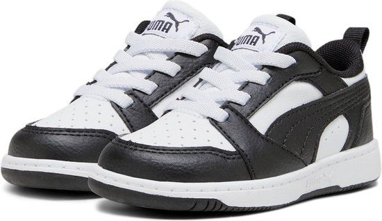 Puma Rebound V6 Lo AC Inf Sneakers Junior - wit/zwart - Maat 20