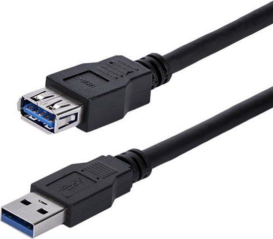 StarTech.com USB 3.0 Verlengkabel A naar A Zwart 1m