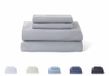 Todocama Beddengoedset, 4-delig, 5003, hoeslaken, 2 kussenslopen, 50 x 80 cm, voor bed 200 x 190/200 cm, lichtgrijs