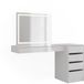 Vicco Kaptafel Sherry Wit 140.2 cm avec miroir LED et commode