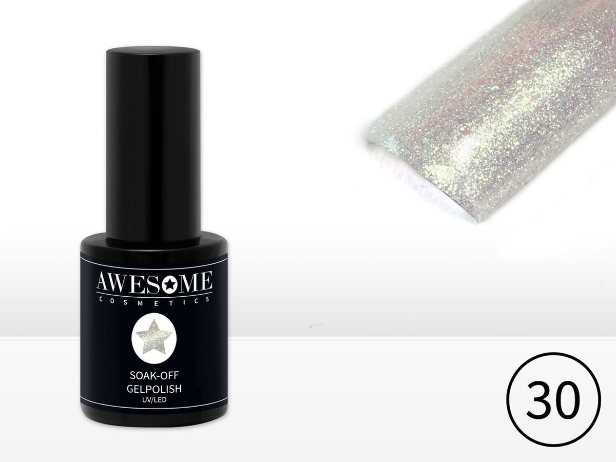 Awesome #30 Cameleon Transparante Glitter - Gel nagellak