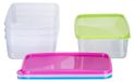 Boîtes de conservation set - 4 pièces - Rectangulaire - 3 litres - Multicolore