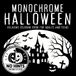 Monochrome Halloween: Relaxing Coloring Book for Adults and Teens: Creepy Horror Scenes, Spooky Designs and Dark Art for Stress Relief