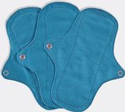 Eco Femme Wasbare Inlegkruisjes 3-Pack (met PUL) - 100% Biologisch Katoen - Blauw