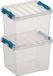 Sunware 2x Sunware Q-Line Opbergboxen - 3 Liter - Transparant/Blauw