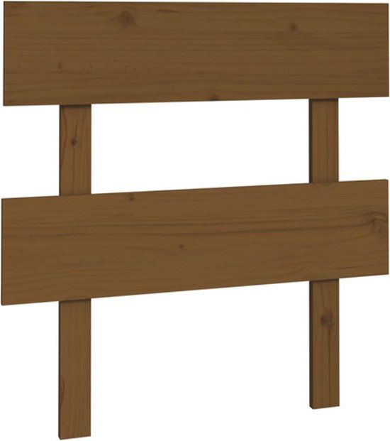 vidaXL Hoofdbord - 103,5x3x81 cm - massief grenenhout - honingbruin