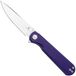 Bestechman Flick BMK13B Satin D2, Purple G10, couteau de poche, Ostap Hel design