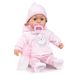 Bayer Design Interactieve babypop, pratend, zacht lichaam, 38 cm | slaapogen, fopspeen, fles voor rollenspellen van de kinderen