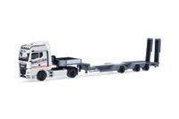 Herpa vrachtwagen model MAN TGX GM semi-dieplader "Sikora/Trucker Babe Cindy" (Nedersaksen/Seevetal-Lindhorst), schaal 1:87