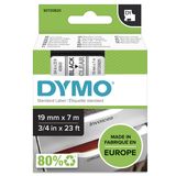 DYMO D1® -Standard Labels - Black on Transparent - 19mm x 7m