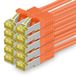 1aTTack.de Cat.7 netwerkkabel 1m oranje 10 stuks Cat7 Ethernetkabel netwerk LAN-kabel onbewerkte kabel 10 Gb s SFTP PIMF LSZH set patchkabel met RJ45-connector Cat.6a