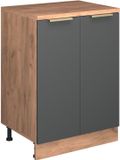 Vicco Uitbreidingskast Rion, Antraciet-goud/Goudkleurig Eiken, 60 x 46 cm