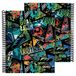 Grafoplas 16512654 Notitieboek, A5, geruit, 5 x 5, hardcover, spiraal, 5 materialen, sportcollectie, voetbal, FSC-gecertificeerd
