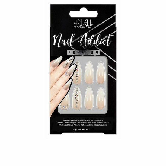 Ardell Nail Addict Nude Light Crystal kunstnagels - 24 stuks