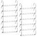 Meetu Hangers gain de place, cintres multifonctionnels, acier inoxydable, 6 x 2 fentes, cintre magique, cintre étagé, mis à jour, conception de crochet, organisateur de placard, cintre (paquet de 12)