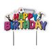 dekora - Décoration pour Gâteaux de Football Happy Birthday, Topper grand format en papier anniversaire enfant, 1 pièce, 16,5 x 9,1 cm, joueurs ballon et but