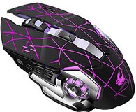 Draadloze oplaadbare stille LED backlit USB optische ergonomische gaming muis voor alle computers