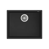 Teka Tegraniet TG-zwart-115230020 Aanrecht met enkele kom, vierkant, 50,40 cm, zwart