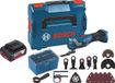 Bosch GOP 18V-34 Professional accu-multicutter 18 V Starlock Plus + 1x accu 5,0 Ah + 17-delige accessoireset + L-Boxx - zonder oplader
