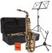 Gear4music Altsaxofoon Compleet Pakket, Zwart + Goud