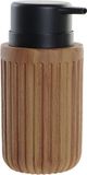 Item International Item Zeeppompje - hout look - bruin - 350 ml - 18 cm - navulbaar - kunststof - zeepdispenser
