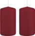 Trend Candles Bougie cylindrique/bougie tronc - 2x - bordeaux - 6 x 12 cm - 40 heures de combustion