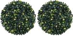 vidaXL - Kunstbuxusballen met LED-verlichting - 2 stuks - 45 cm - groen