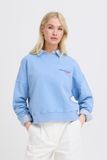 b.young BYRASMA CHERISH SWEATSHIRT Dames Lange mouw Ronde hals Kort Katoen Della Robbia Blue S