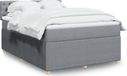Maison Exclusive - Sommier à lattes de lit avec matelas gris clair 160x200cm tissu