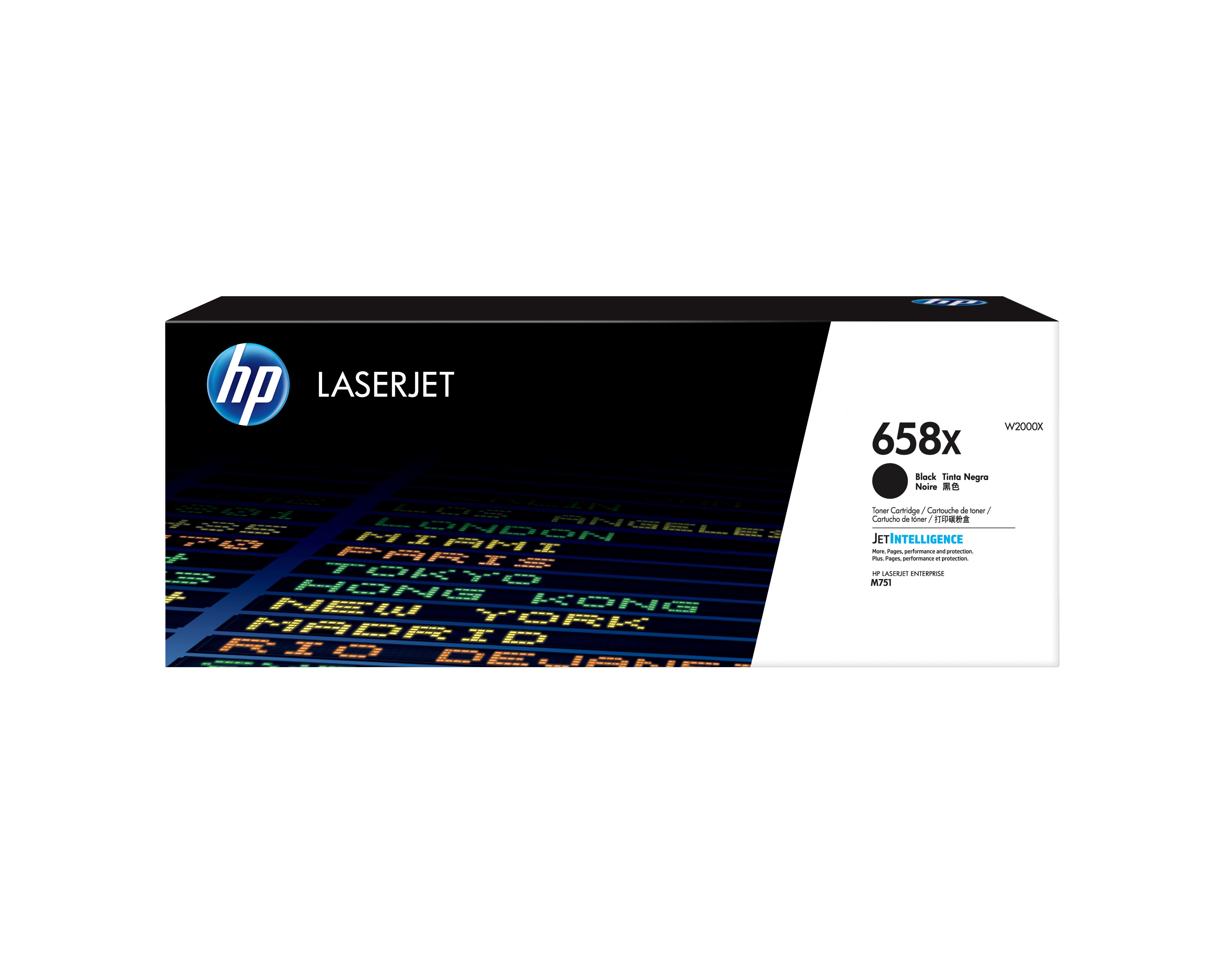 HP 658X Zwarte Tonercartridge - Origineel - 33.000 Pagina's - W2000X
