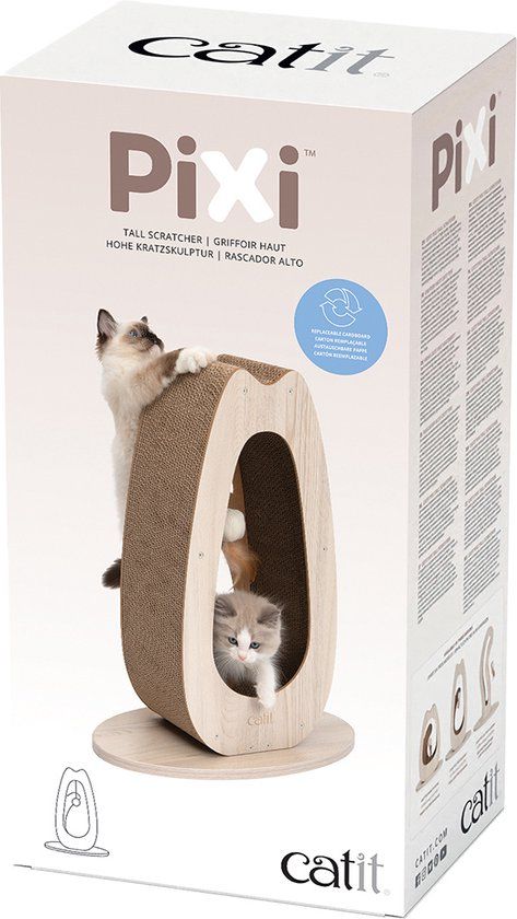 Catit Pixi Scratcher Tall - Houtkleurig - 56 cm