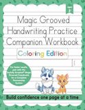 Magic Grooved Handwriting Practice Companion Workbook Coloring Edition