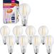 Osram 10 x LED Filament Parathom A60 Birnenform 4W = 40W E27 klar 470lm FS neutralweiß 4000K Tageslichtsensor