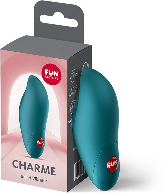 Fun Factory Charme | Oplegvibrator voor Clitoris & Massage | 12 Vibratieprogramma's | Waterdicht & Oplaadbaar | Seksspeeltje voor Vrouwen | Petrol