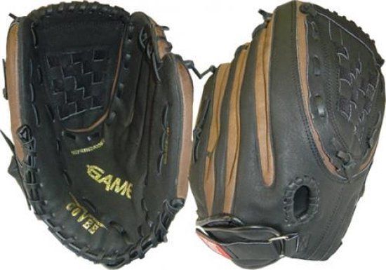 Covee Game Honkbalhandschoen - 10 inch - Linkshandig - Zwart - Leer - Unisex - Kinderen