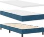vidaXL Boxspringbed met hoofdeinde, donkerblauw, 190 x 90 cm, fluweel