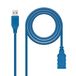 USB 3.0-kabel type A/M-A/H, blauw, 1,0 m