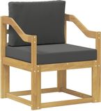 vidaXL Buitensofa Polyester Wit en Anthraciet