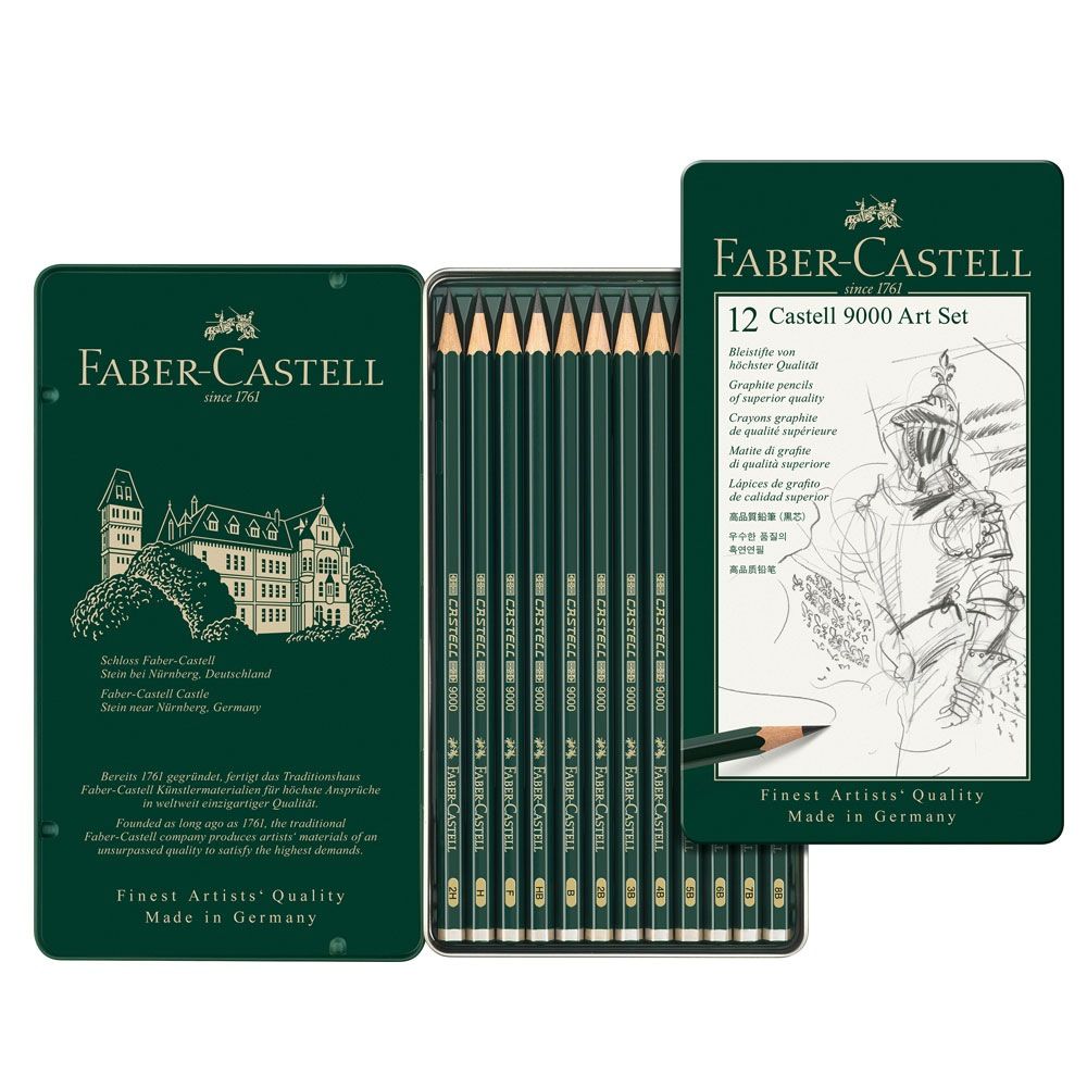 Faber-Castell Grafietpotlood - Serie 9000 - Bliketui a 12 stuks