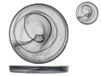 H&h Albast Set 6 borden, glas, zwart, 28 x 3 cm